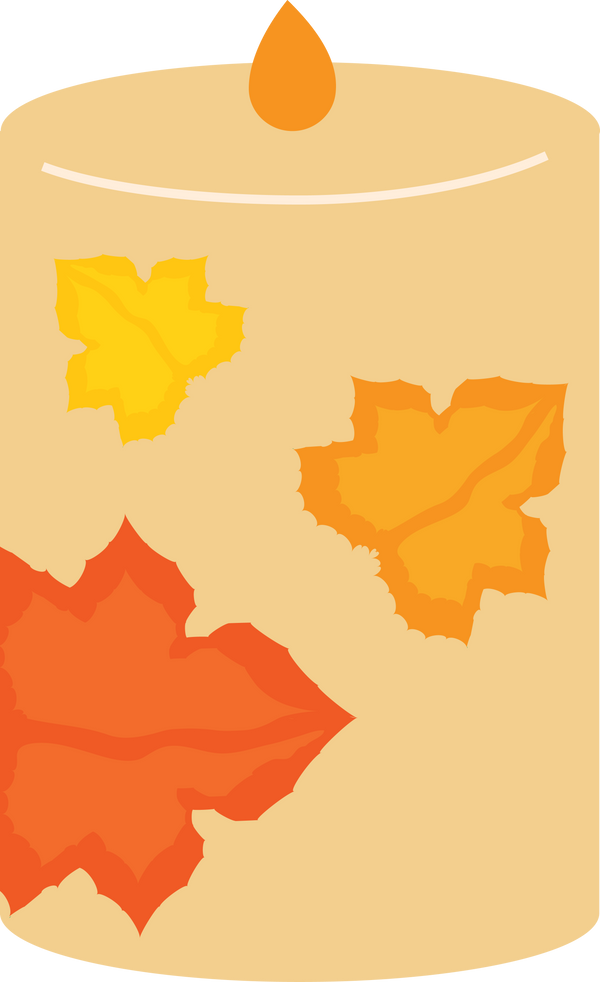 handmade autumn leaf candle decoration